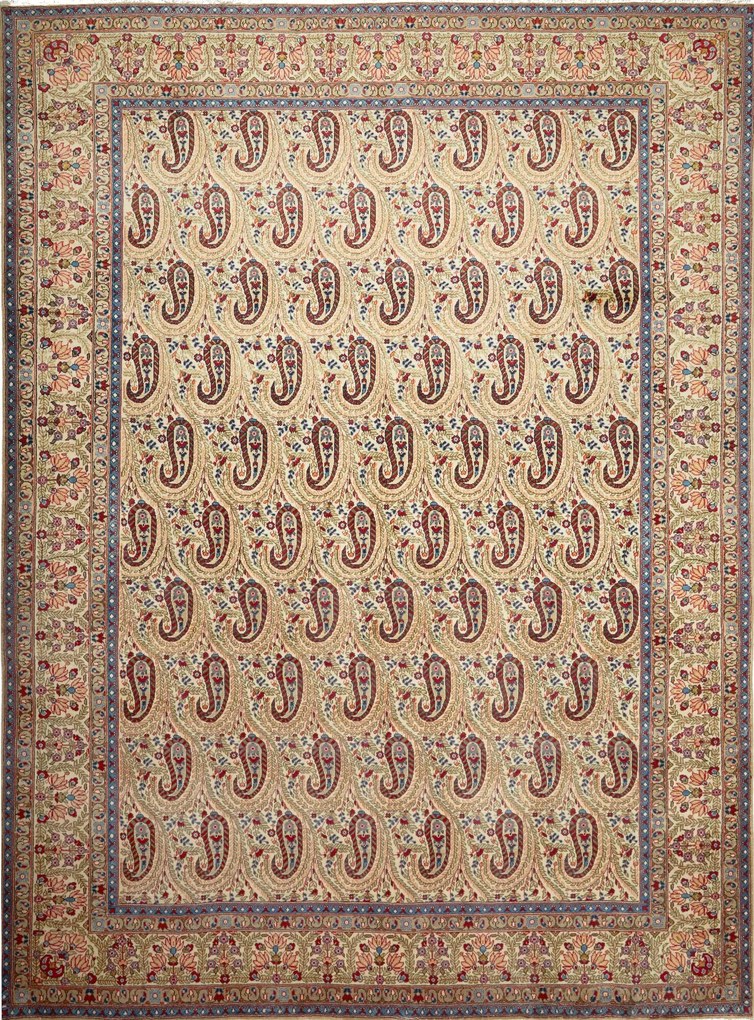 Ghom Tappeto 290 x 380 Beige (Iran) Annodato A Mano