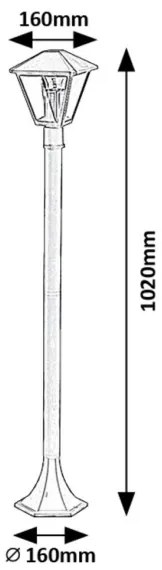 Rabalux 7150 - Lampada esterna PARAVENTO 1xE27/40W/230V IP44