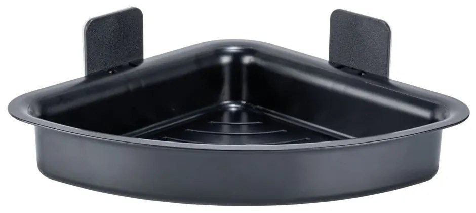 Mensola da bagno senza foratura nera in plastica Parma – Allstar