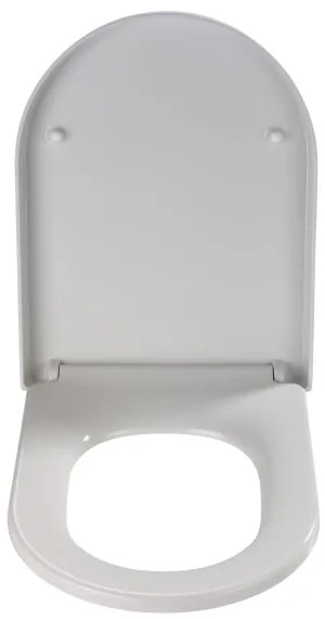 WENKO 18396100-WC sedile PALMA 46,5x35,7 cm bianco/argento