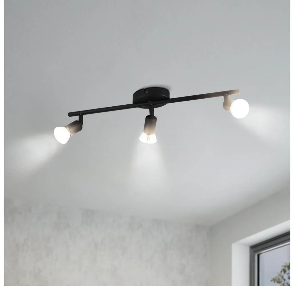 Eglo 32431 - Faretto LED BUZZ-LED 3xGU10/2,8W/230V 3000K nero