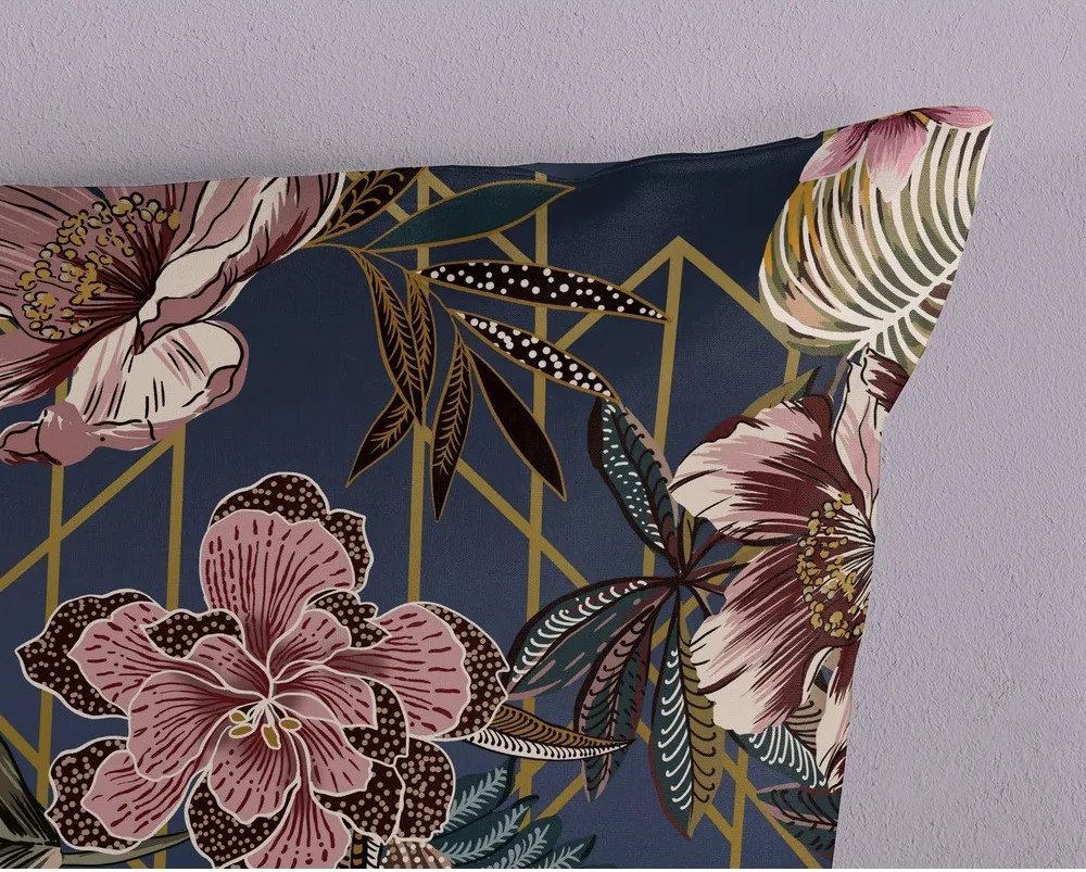 Set copripiumino e federa blu scuro in microfibra per letto matrimoniale ed esteso 200x220 cm Jos – Good Morning