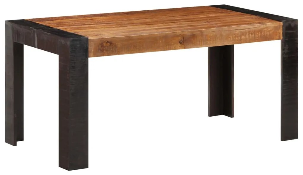 Tavolo Da Pranzo 160x80x76 Cm İn Legno Massello Di Mango /