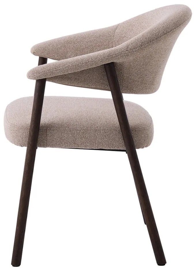 Set di sedie da pranzo beige in rovere massiccio con braccioli 2 pz Elk – Unique Furniture