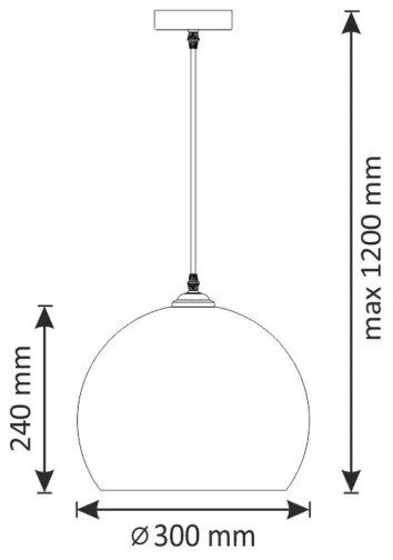 Lampadario a sospensione con filo OTIS 1xE27/20W/230V diametro 30 cm
