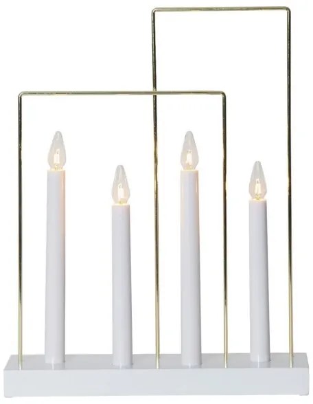 Eglo 410985 - Candeliere di Natale GLOSSY FRAME 4xE10/3W/230V bianco