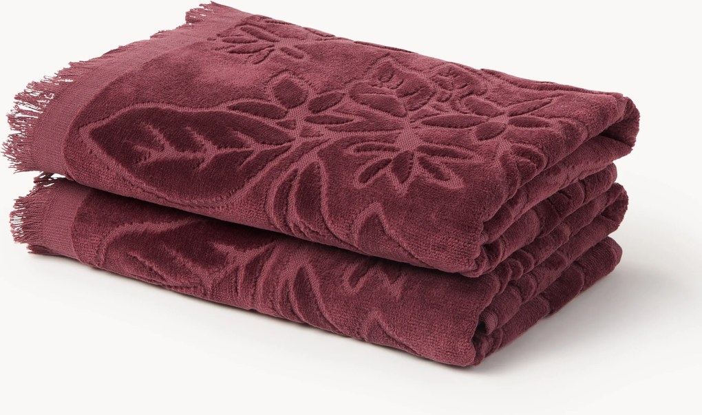 Asciugamano in velluto Rosaria, varie misure