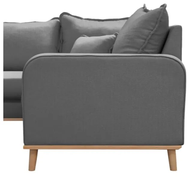 Divano angolare grigio (angolo sinistro) Beata - Ropez