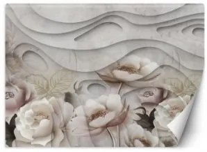 Carta Da Parati, Fiori in fiore Natura concreta 100x70 Effetto Tela Fliselina TNT