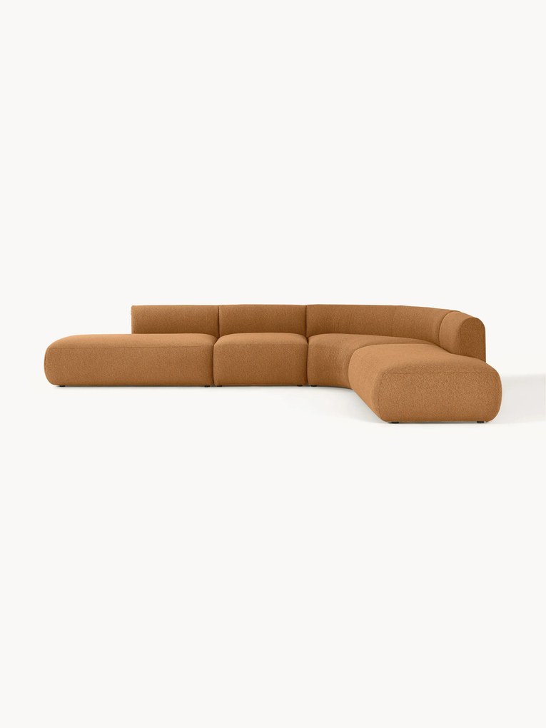 Divano angolare XL componibile in bouclé Sofia