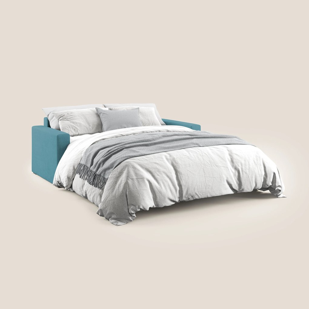 Best Divano letto matrimoniale in tessuto impermeabile T02 azzurro