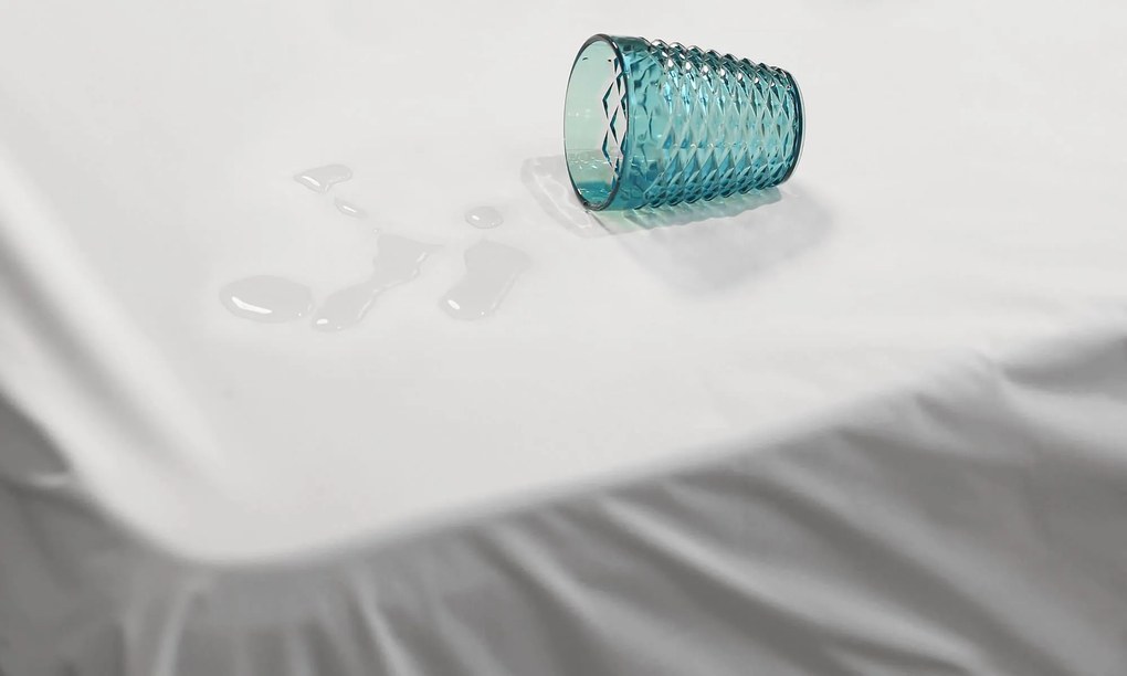 Coprimaterasso Impermeabile Matrimoniale in Microfibra e TPU Bianco...