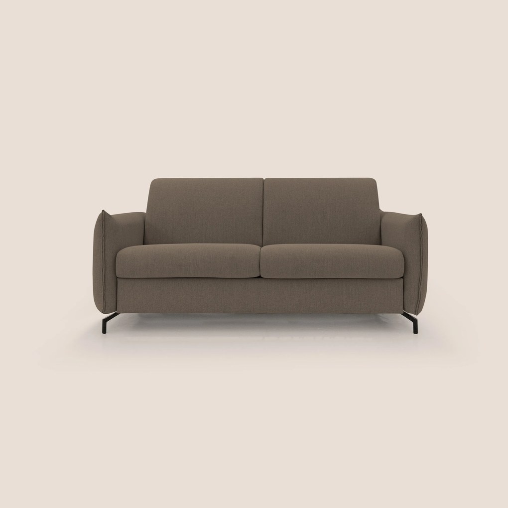 Scarlet divano letto in tessuto misto cotone impermeabile T19 marrone