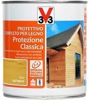 Protettivo Completo Per Legno Ad Uso Protettivo E Decorativo Di Rivestimenti In Legno Esterni Ed Interni Pino 0,75Lt-V33