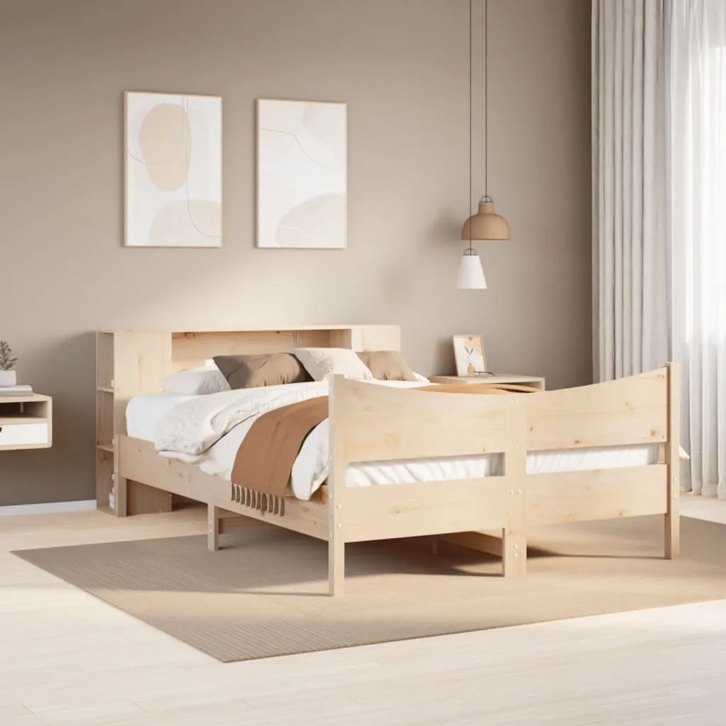 Giroletto Senza Materasso 160x200 Cm İn Legno Massello Di Pino /