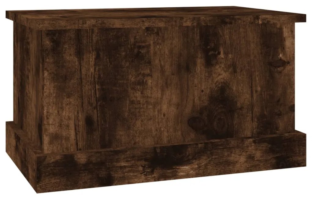 Contenitore rovere fumo 50x30x28 cm legno multistrato