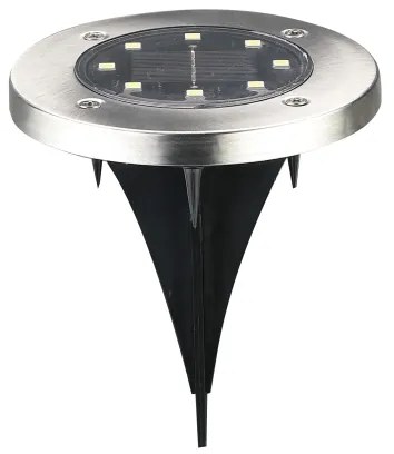 LED Lampada segnapasso solare SOLLY LED/1,2V 6500K diametro 11,5 cm 300 mAh IP44 chr