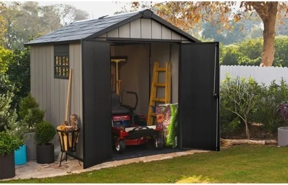 Casetta Da Giardino In Resina 229x287x242H Cm Oakland 759 Grigio Keter