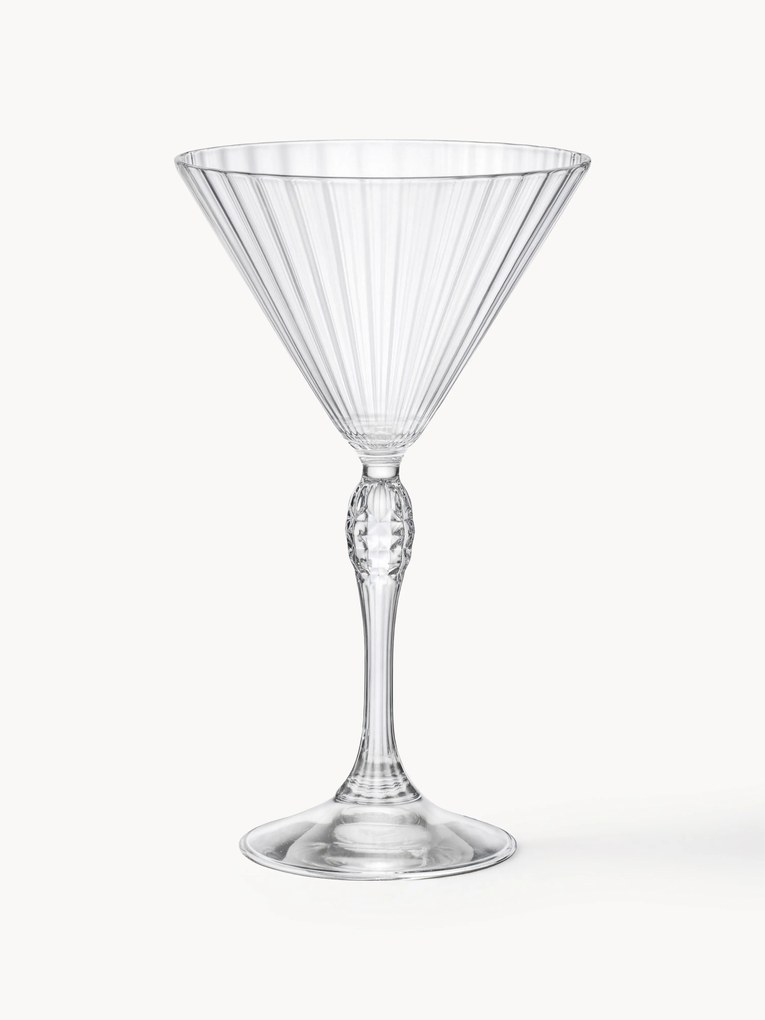 Bicchiere da Martini con struttura scanalata America's Cocktail 4 pz