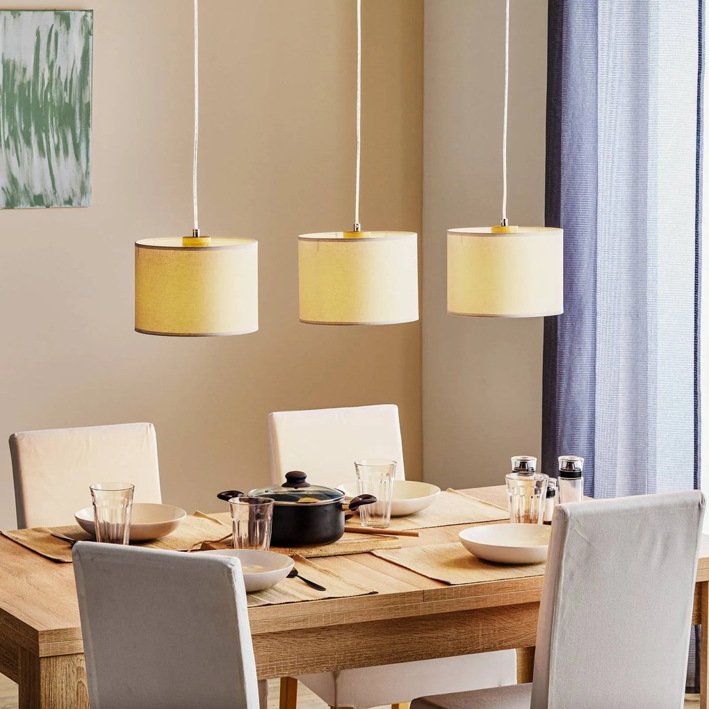 BRITOP Lampada a sospensione Corralee, grigio, 3 luci