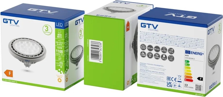 Lampadina LED GU10, 12,5 W - GTV