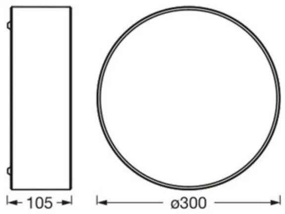 Osram - Plafoniera ORBIS PARIS 1xE27/25W/230V diam. 30 cm bianca
