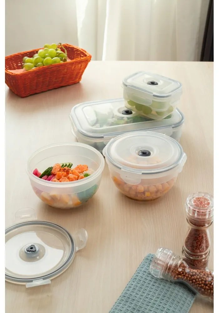 Set di 3 scatole per alimenti e pompa per il vuoto Flavia - Compactor
