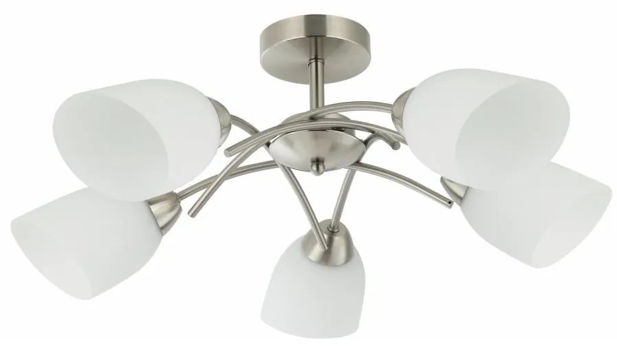 Lampadario a plafone DONNA 5xE27/60W/230V nichel