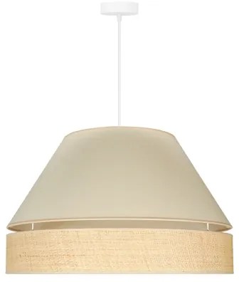 Duolla - Lampadario a sospensione con filo YUTE AVIGNON 1xE27/15W/230V diametro 60 cm color crema/beige