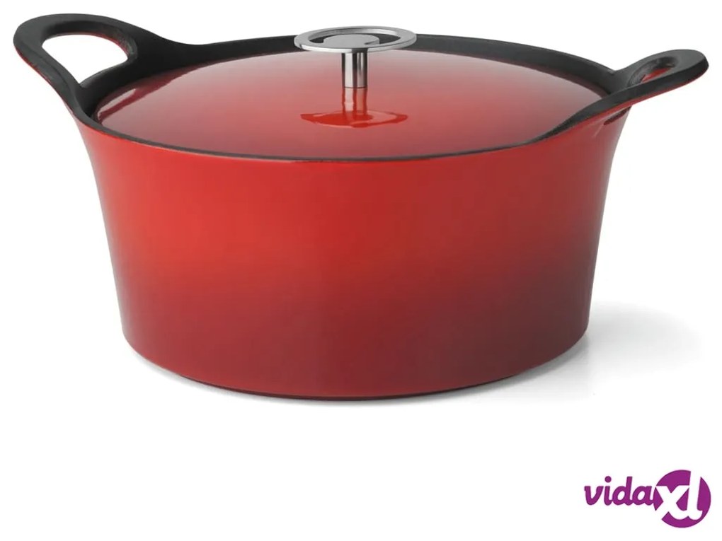 CUISINOX Pentola in Ghisa Smaltata 3,4 L 24 cm Rossa