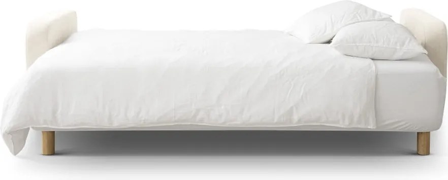 Divano color crema allungabile con contenitore 231 cm Elen – Micadoni