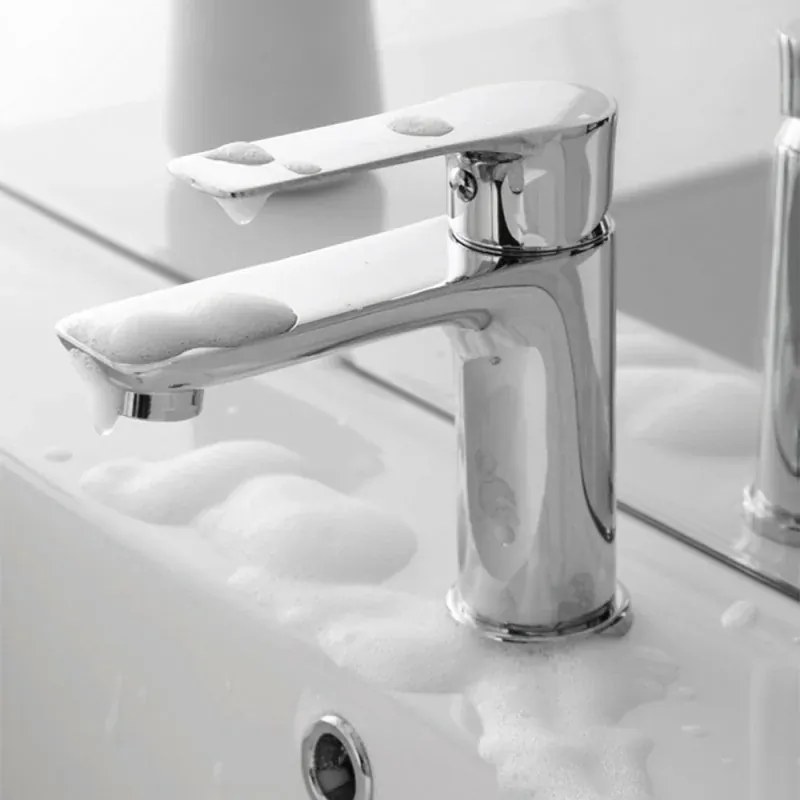 Set miscelatori lavabo bidet e doccia Flat con piletta click clack
