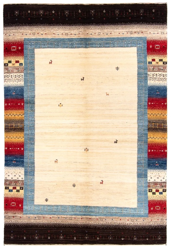 Gabbeh Tappeto 170 x 240 Beige (Iran) Annodato A Mano