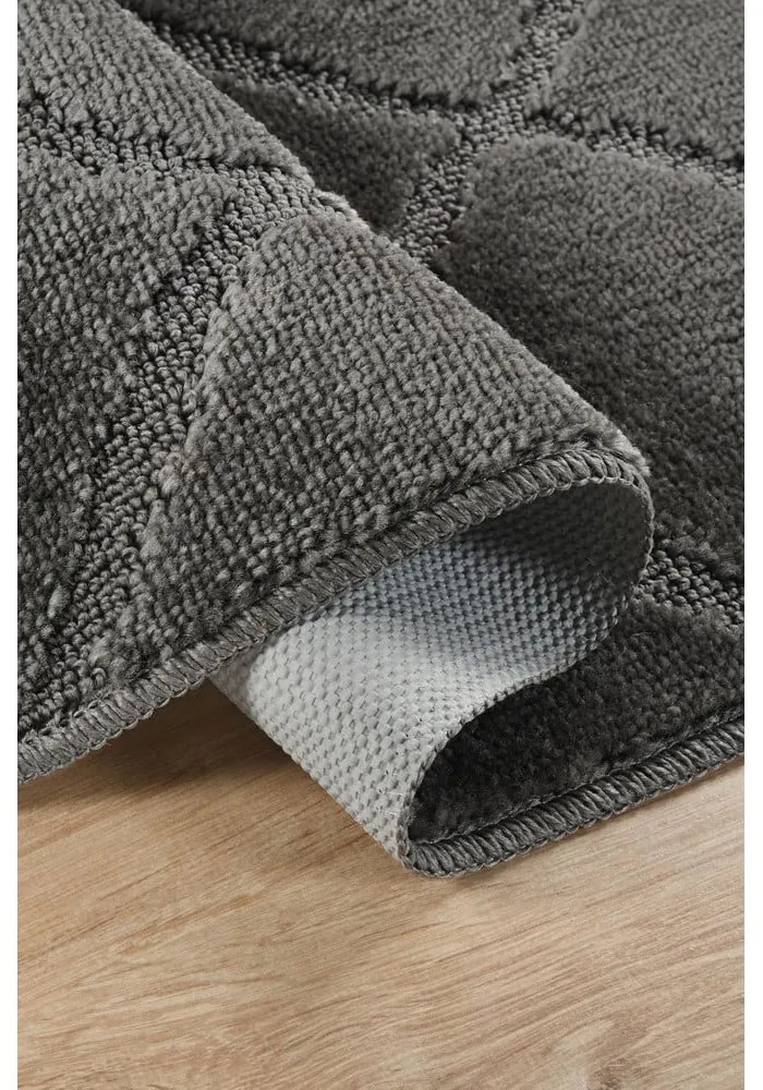 Set di tappetini per il bagno color antracite 2 pz 50x80 cm Cizgili – Foutastic