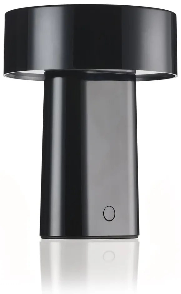 Lampada da tavolo LED nera in plastica (altezza totale 18 cm) Oblong – Zone