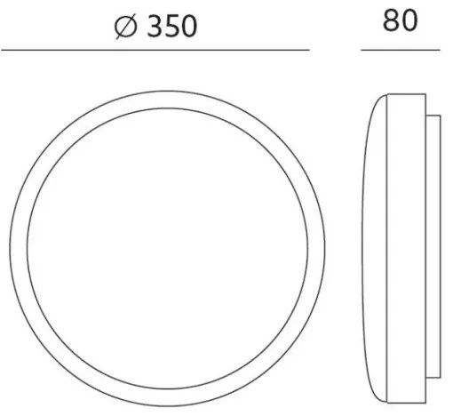 Plafoniera LED ZOE LED/24W/230V IP44 nera
