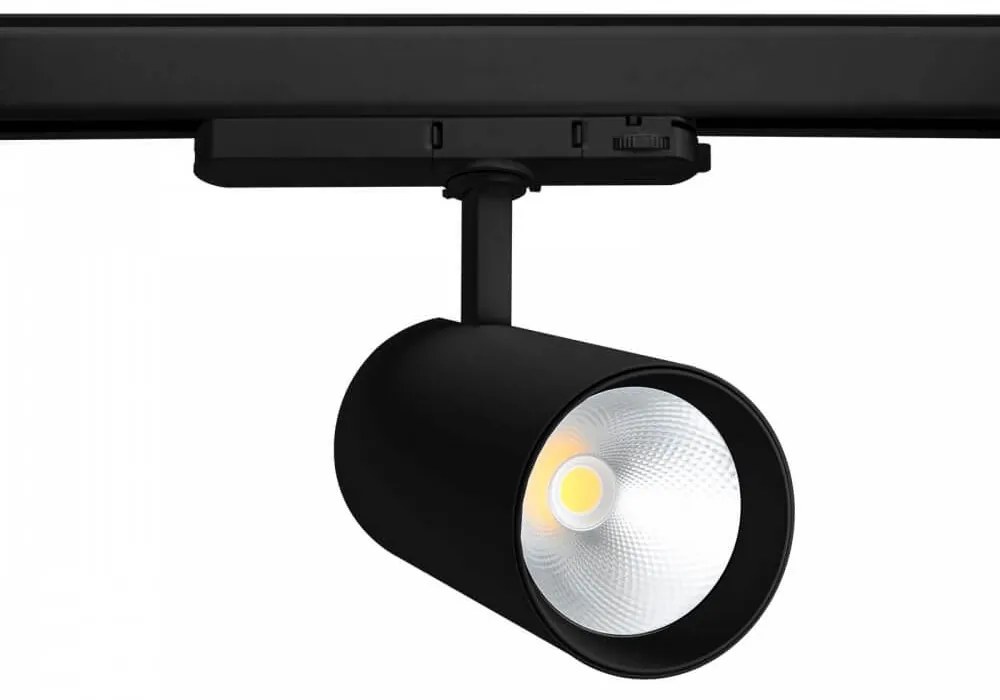 Faro LED 42W per Binario Trifase, 38° + 60° Nero, PHILIPX Xitanium CRI92 Colore  Bianco Naturale 4.000K