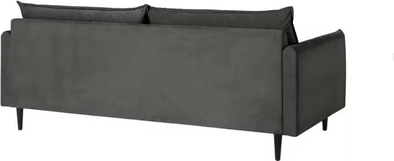 Divano grigio scuro con rivestimento in velluto 203 cm Juli – Ropez