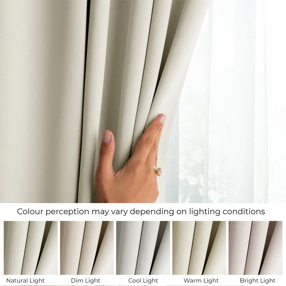 Tenda termoisolante/parzialmente oscurante color crema 140x175 cm Kierra – Restilo