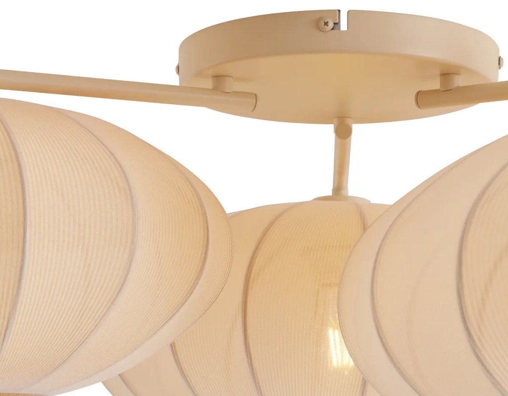 Plafoniera Japandi beige a 3 luci - Multi Bida