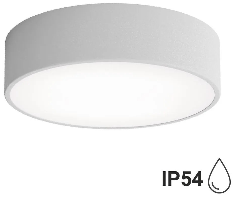 Plafoniera bagno CLEO 2xE27/24W/230V d. 30 cm grigio IP54