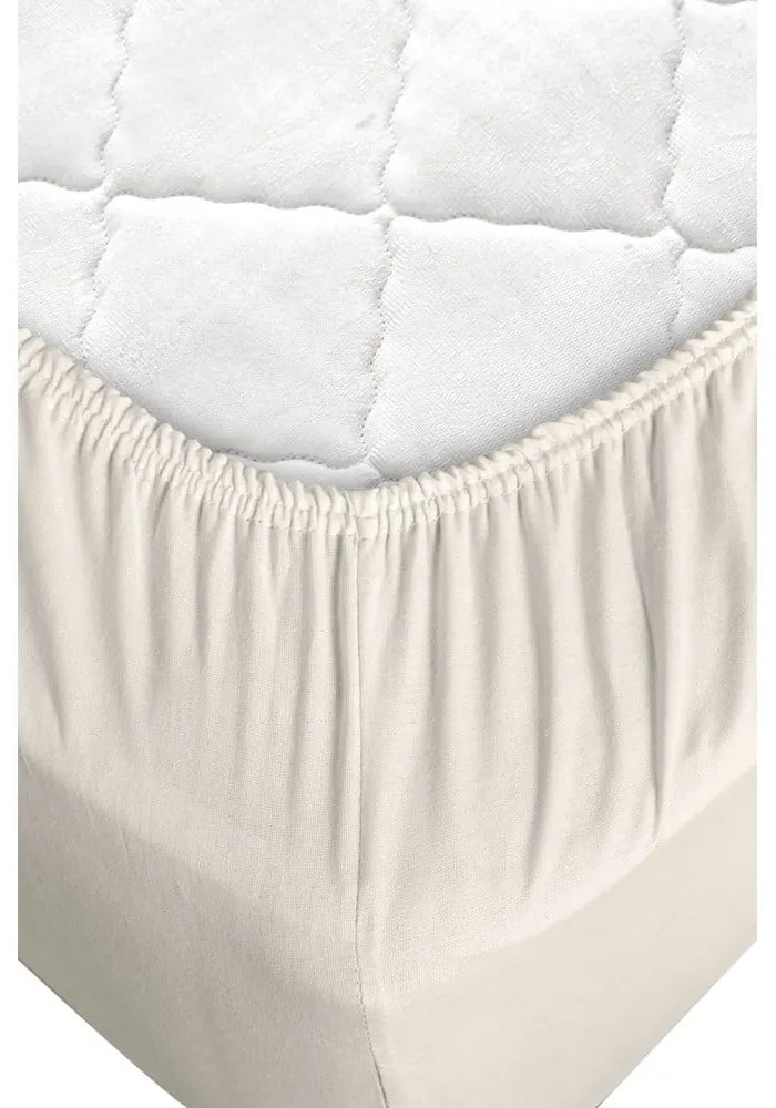 Lenzuolo matrimoniale in cotone giallo e panna / lenzuolo matrimoniale esteso 200x220 cm - Mila Home