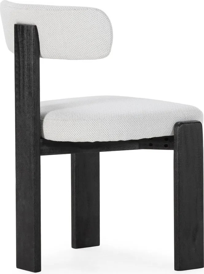 Sedie da pranzo in set nere/grigio chiaro in imbottito 2 pz Nadia – MOME