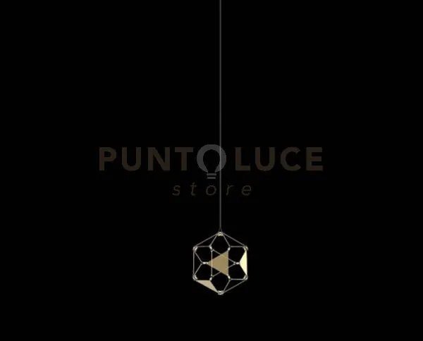 Lucciola pro pendente senza rosone  led 4,8w, 408lm 3000k, ottone, ...