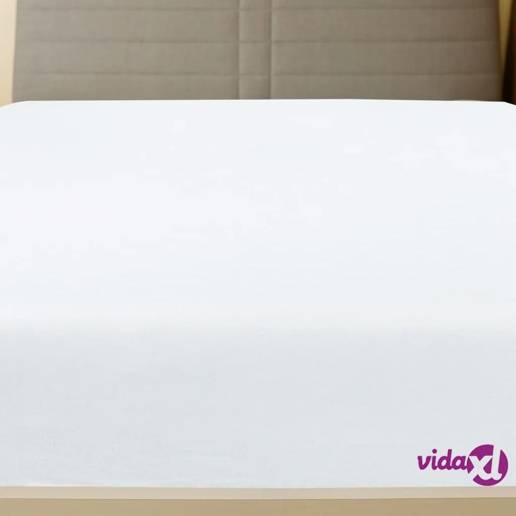 vidaXL Lenzuolo con Angoli Jersey Bianco 90x200 cm Cotone