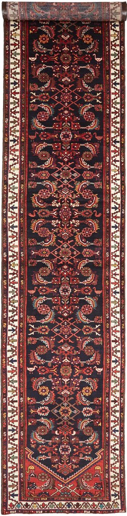 Hamedan Tappeto persiano 510x100 Blu (Iran) Annodato A Mano