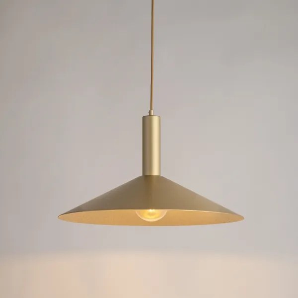 Lampadario a sospensione con filo CAPRI 1xE27/15W/230V diametro 50 cm oro