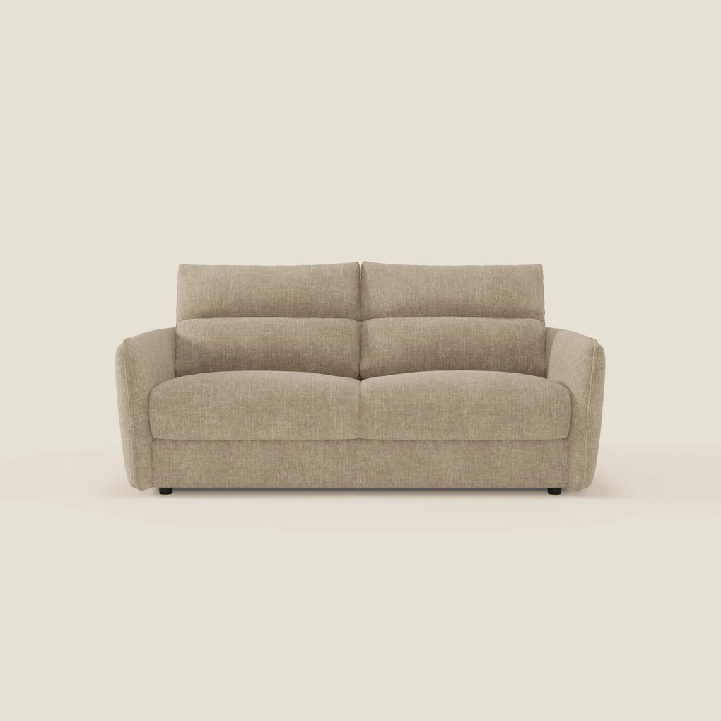 Elios Divano letto con morbidi cuscini spalliera in tessuto smacchiabile T24 beige