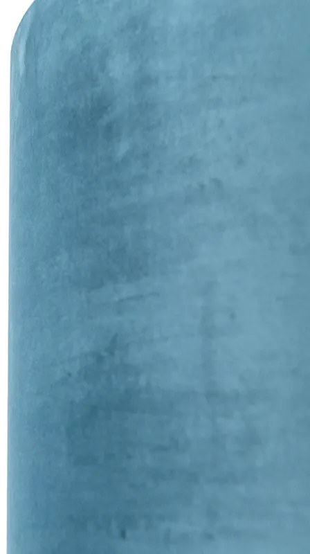Paralume in velluto blu 40/40/40 con interno dorato