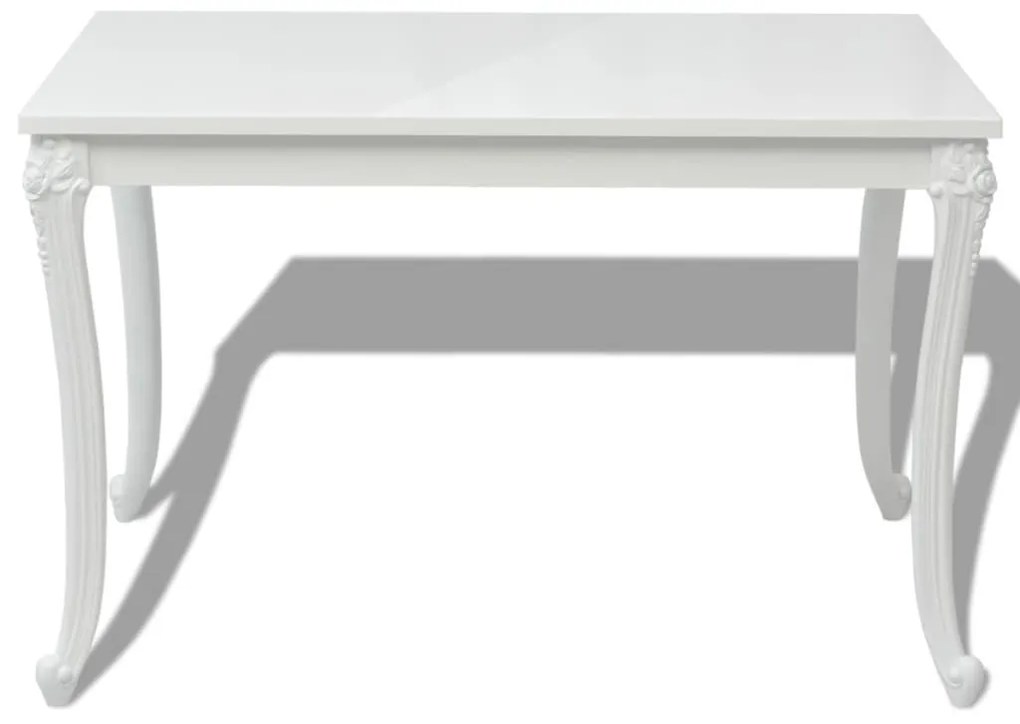 Tavolo da pranzo 116x66x76 cm bianco lucido